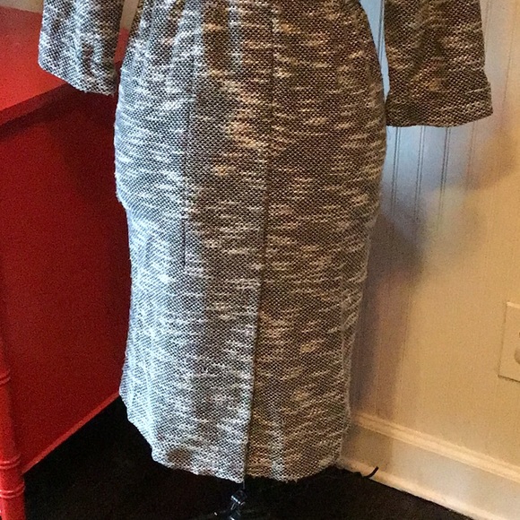 Vintage Uptown Expressions black and white textured woven mid-length dress - Picture 3 of 16